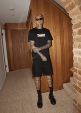 AFENDS Mens Wall Flower - Boxy Tee - Black - Afends mens wall flower   boxy tee   black