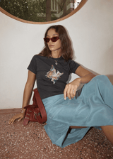 AFENDS Womens Pixie - Baby Tee - Stone Black - Afends womens pixie   baby tee   stone black