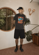 AFENDS Mens Apocalypso - Retro Tee - Stone Black - Afends mens apocalypso   retro tee   stone black