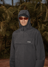 AFENDS Mens System - Water Resistant Spray Anorak Jacket - Black - Afends mens system   water resistant spray anorak jacket   black