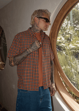 AFENDS Mens Wrecked - Short Sleeve Shirt - Terra - Afends mens wrecked   short sleeve shirt   terra