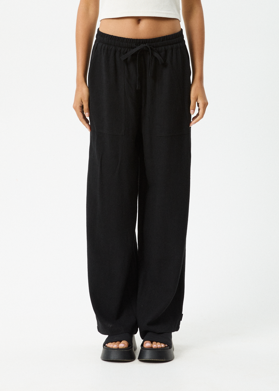 AFENDS Womens Amaya - Wide Leg Pant - Black