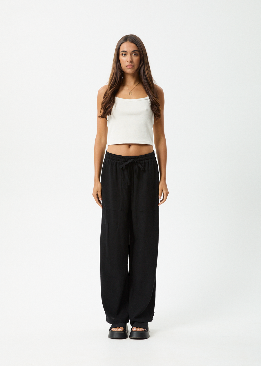 AFENDS Womens Amaya - Wide Leg Pant - Black
