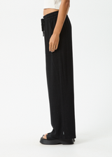AFENDS Womens Amaya - Wide Leg Pant - Black - Afends womens amaya   wide leg pant   black