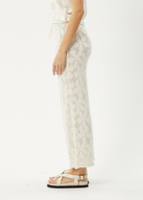 AFENDS Womens Saint - Knit Pant - White - Afends womens saint   knit pant   white