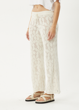 AFENDS Womens Saint - Knit Pant - White - Afends womens saint   knit pant   white