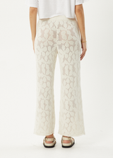 AFENDS Womens Saint - Knit Pant - White - Afends womens saint   knit pant   white