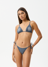 AFENDS Womens Florence - Bikini Bottom - Pacific Blue - Afends womens florence   bikini bottom   pacific blue 