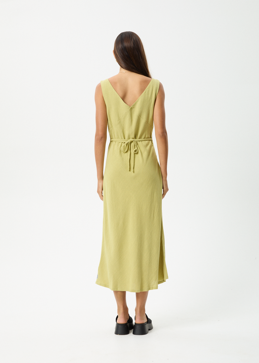 AFENDS Womens Amaya - Maxi Dress - Lemongrass 