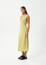 AFENDS Womens Amaya - Maxi Dress - Lemongrass - Afends womens amaya   maxi dress   lemongrass 