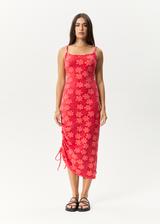 AFENDS Womens Valerie - Maxi Dress - Tomato - Afends womens valerie   maxi dress   tomato