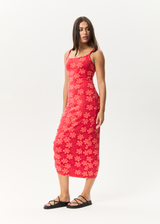 AFENDS Womens Valerie - Maxi Dress - Tomato - Afends womens valerie   maxi dress   tomato