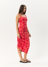 AFENDS Womens Valerie - Maxi Dress - Tomato - Afends womens valerie   maxi dress   tomato