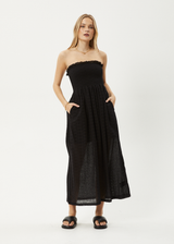 AFENDS Womens Marlow - Strapless Maxi Dress - Black - Afends womens marlow   strapless maxi dress   black 