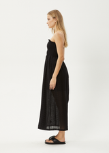 AFENDS Womens Marlow - Strapless Maxi Dress - Black - Afends womens marlow   strapless maxi dress   black 