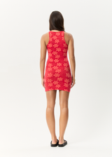 AFENDS Womens Valerie - Mini Dress - Tomato - Afends womens valerie   mini dress   tomato