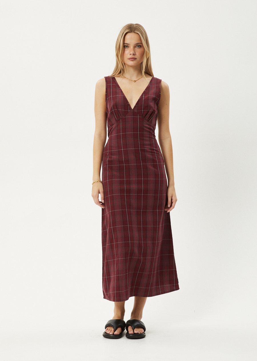 AFENDS Womens Eboni - Maxi Dress - Port