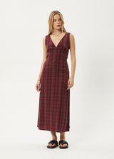 AFENDS Womens Eboni - Maxi Dress - Port - Afends womens eboni   maxi dress   port