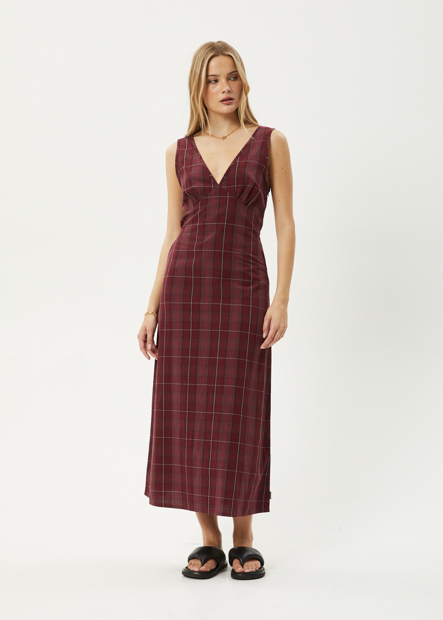 AFENDS Womens Eboni - Maxi Dress - Port