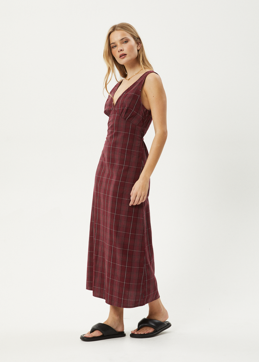 AFENDS Womens Eboni - Maxi Dress - Port