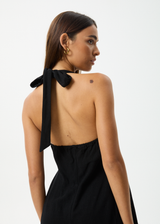 AFENDS Womens Amaya - Halter Playsuit - Black - Afends womens amaya   halter playsuit   black 
