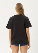 AFENDS Womens Dixie - Oversized Tee - Stone Black - Afends womens dixie   oversized tee   stone black