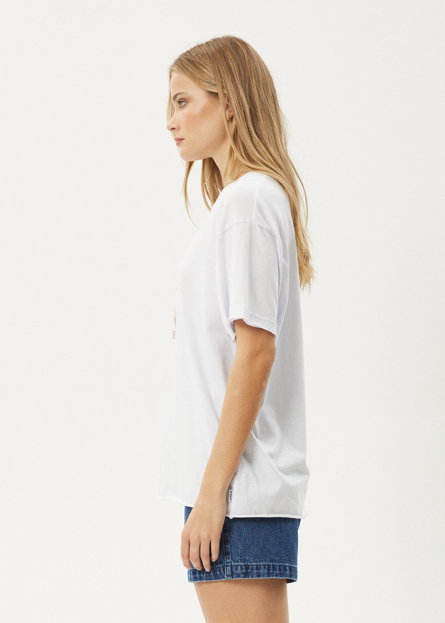 AFENDS Womens Dixie - Oversized Tee - White