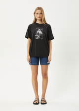 AFENDS Womens Rodeo - Oversized Tee - Stone Black - Afends womens rodeo   oversized tee   stone black