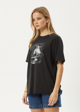 AFENDS Womens Rodeo - Oversized Tee - Stone Black - Afends womens rodeo   oversized tee   stone black