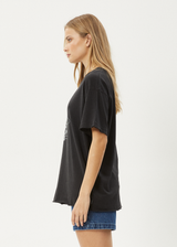AFENDS Womens Rodeo - Oversized Tee - Stone Black - Afends womens rodeo   oversized tee   stone black