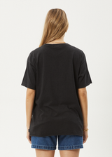 AFENDS Womens Rodeo - Oversized Tee - Stone Black - Afends womens rodeo   oversized tee   stone black