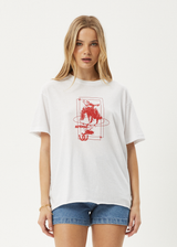 AFENDS Womens Rodeo - Oversized Tee - White - Afends womens rodeo   oversized tee   white