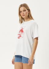 AFENDS Womens Rodeo - Oversized Tee - White - Afends womens rodeo   oversized tee   white