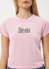AFENDS Womens Sunbite - Baby Tee - Pink - Afends womens sunbite   baby tee   pink