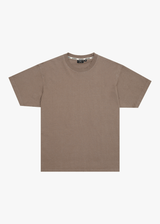 AFENDS Mens Genesis - Heavyweight Boxy Tee - Fossil - Afends mens genesis   heavyweight boxy tee   fossil