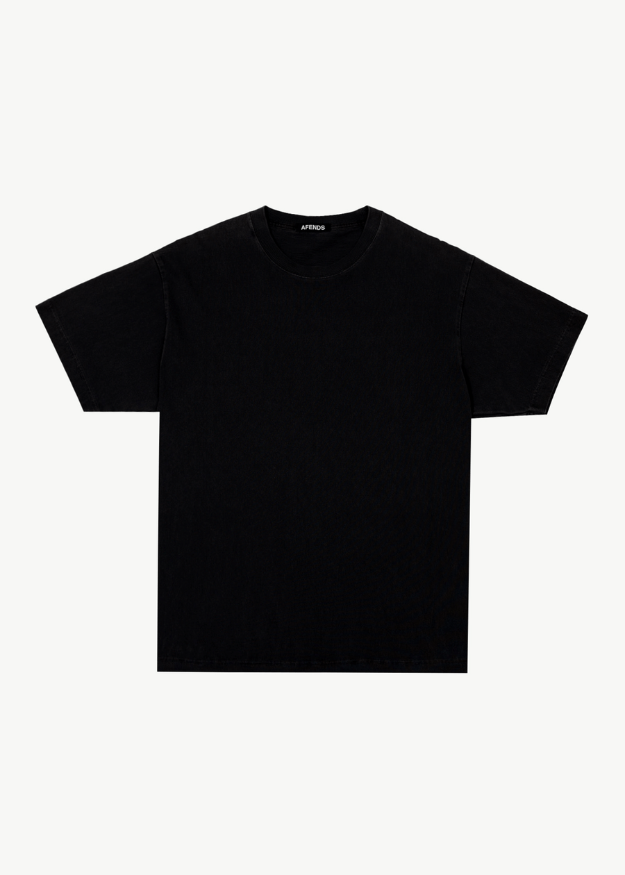 AFENDS Mens Genesis - Heavyweight Boxy Tee - Black