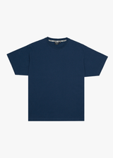 AFENDS Mens Genesis - Heavyweight Boxy Tee - Navy - Afends mens genesis   heavyweight boxy tee   navy