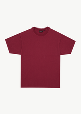 AFENDS Mens Genesis - Heavyweight Boxy Tee - Washed Burgundy - Afends mens genesis   heavyweight boxy tee   washed burgundy