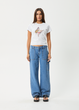 AFENDS Womens Pixie - Baby Tee - White - Afends womens pixie   baby tee   white
