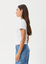 AFENDS Womens Valentine - Baby Tee - White - Afends womens valentine   baby tee   white