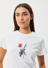 AFENDS Womens Valentine - Baby Tee - White - Afends womens valentine   baby tee   white