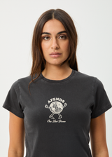 AFENDS Womens Last Dance - Baby Tee - Stone Black - Afends womens last dance   baby tee   stone black