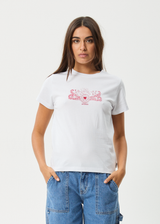 AFENDS Womens Bonfire - Regular Tee - White - Afends womens bonfire   regular tee   white