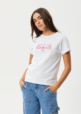 AFENDS Womens Bonfire - Regular Tee - White - Afends womens bonfire   regular tee   white