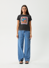 AFENDS Womens Apocalypso - Regular Tee - Stone Black - Afends womens apocalypso   regular tee   stone black