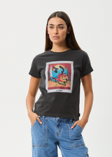 AFENDS Womens Apocalypso - Regular Tee - Stone Black - Afends womens apocalypso   regular tee   stone black