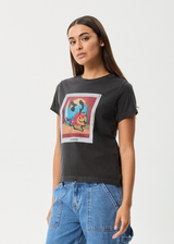 AFENDS Womens Apocalypso - Regular Tee - Stone Black - Afends womens apocalypso   regular tee   stone black