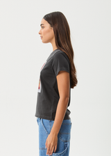 AFENDS Womens Apocalypso - Regular Tee - Stone Black - Afends womens apocalypso   regular tee   stone black