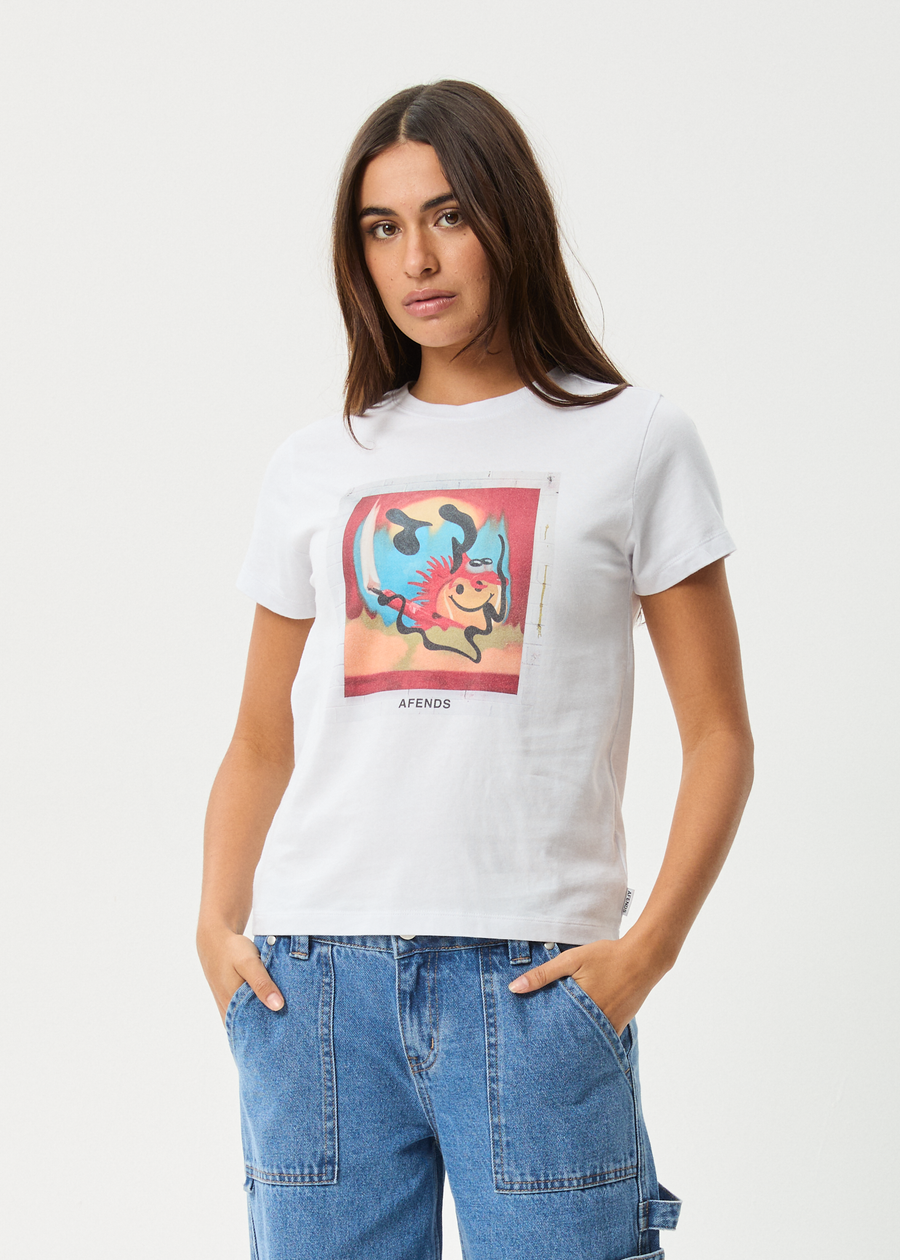 AFENDS Womens Apocalypso - Regular Tee - White