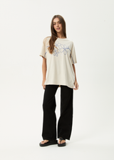 AFENDS Womens Tranquil - Oversized Tee - Moonbeam - Afends womens tranquil   oversized tee   moonbeam
